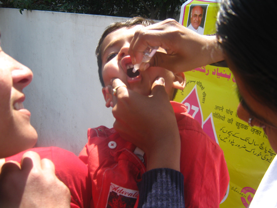 Polio Sunday at polio booth