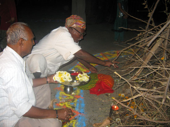 Eldest member of the Village performing the Rituals
