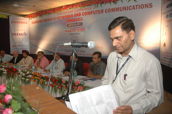 Dr. Dharm Singh giving the report at ETNCC 2011