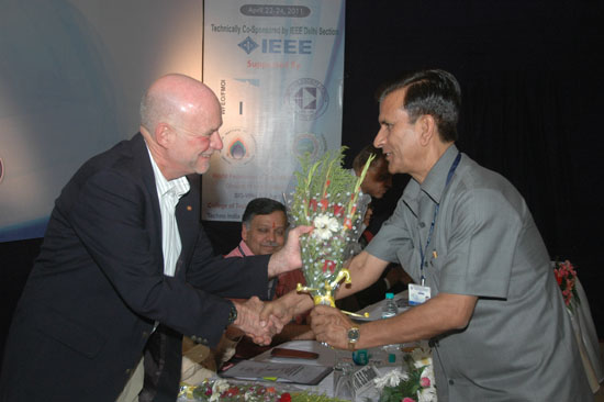 Dr. Bhatt Welcoming Prof Sorel at ETNCC 2011