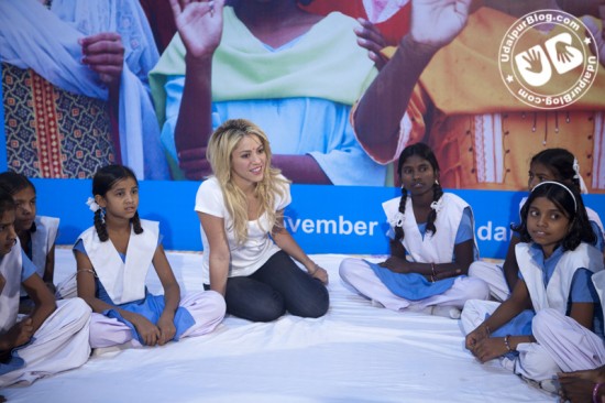 Shakira in Udaipur UNICEF