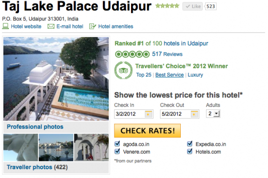 Tripadvisor Taj Lake Palace Review