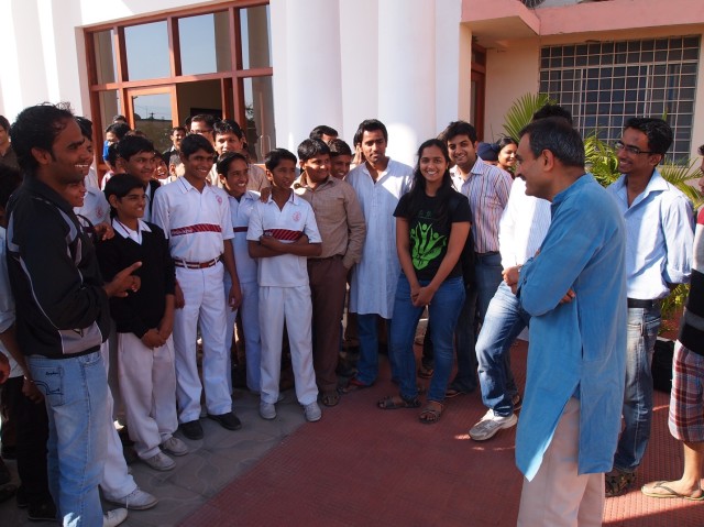 Prof. Shah interacting with the students