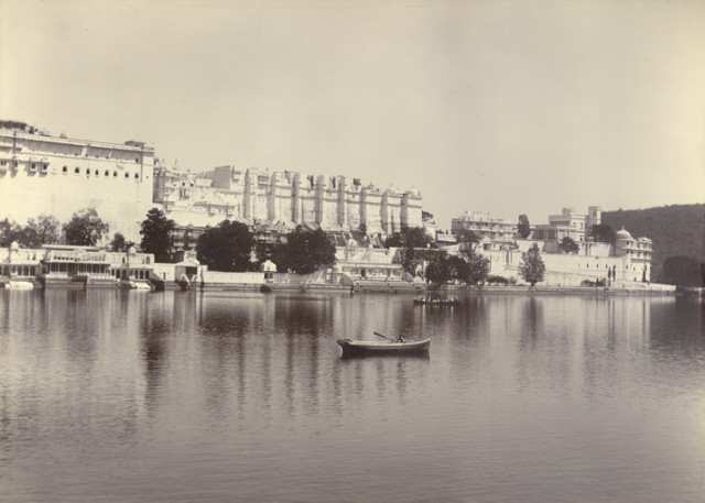 The Palace and the Lake, Udaipur. From the west