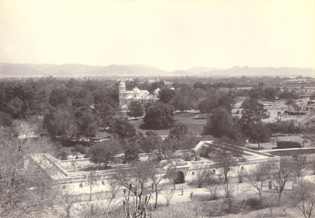 The Sujjan Niwas gardens and the Victoria Hall, Udaipur