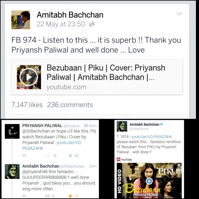 Priyansh admired by Amitabh Bachan