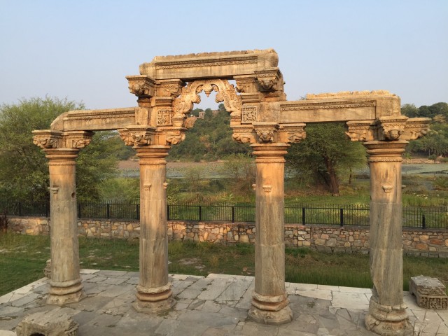 Pillars at the SahastraBahu temple Udaipur, Rajasthan