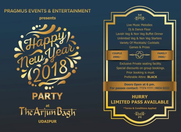 Best New Year Parties in Udaipur for Welcoming the NY 2018!