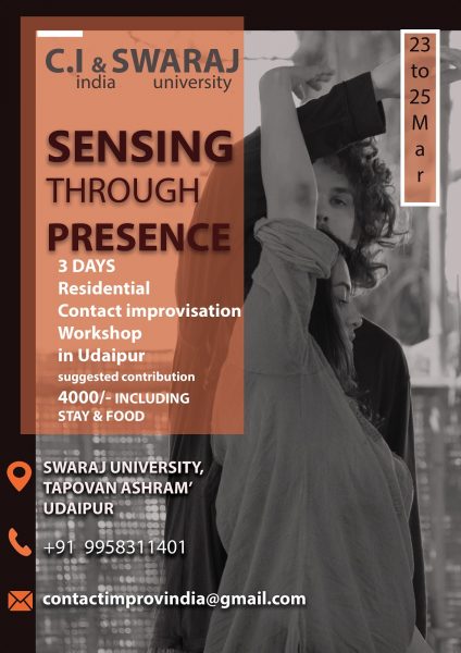 Sensing Through Presence | 3-Day Workshop on Contact Improvisation in Udaipur