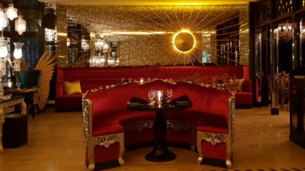 Dining arrangement at Enigma.