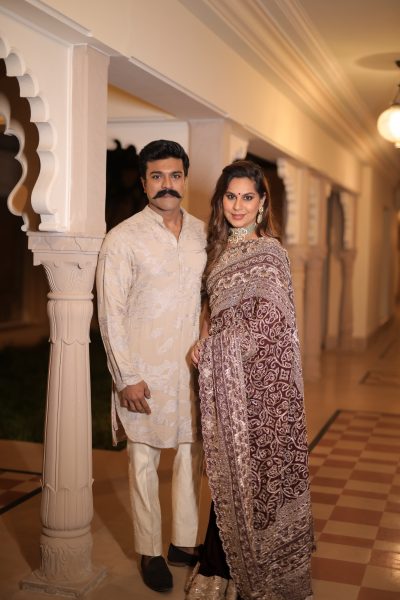 Ram charan and wife at Nischay wedding Udaipur