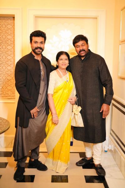 Ram Charan and Family at Niharika Konidela Wedding 