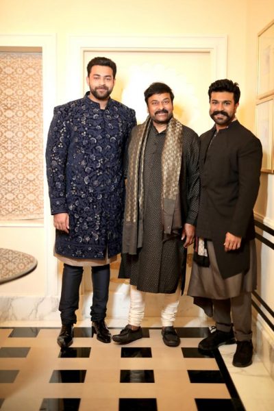Ram Charan and Family at Niharika Konidela Wedding