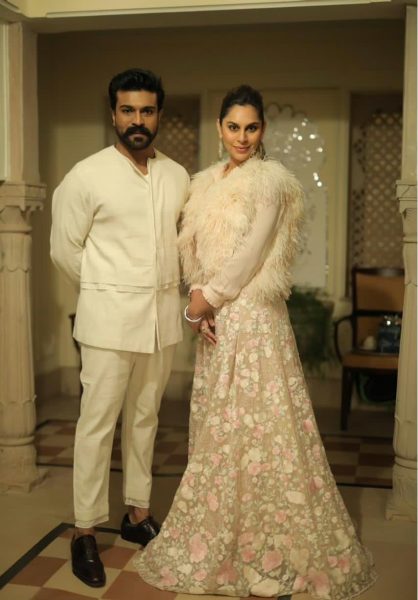 Ram Charan and wife in Udaipur